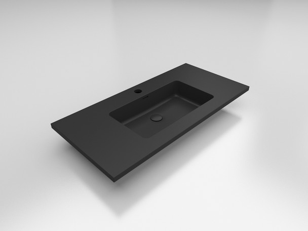 Moore 40 inch integrated Black sink