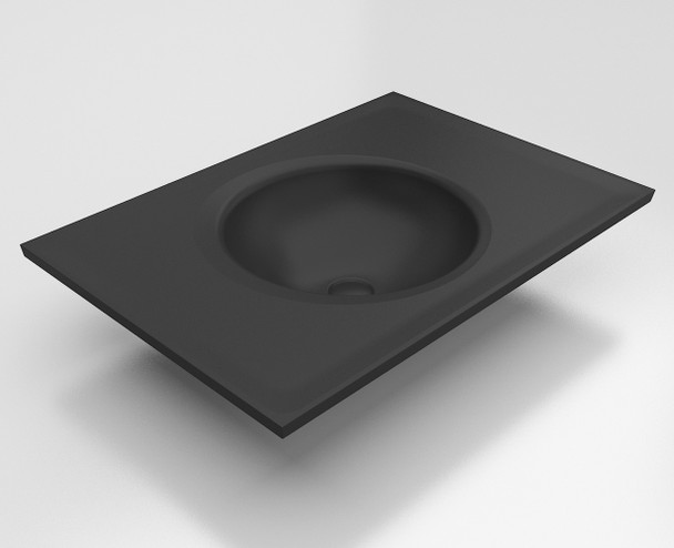Simon 30 inch integrated Black sink