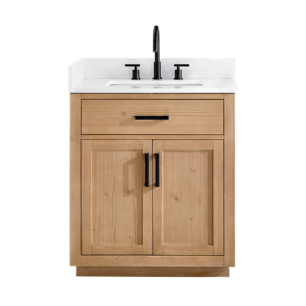 Givana 30" Vanity with Milano White Stone Top and White Sink
