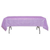 *12 Count* Lavender Rectangular Plastic Tablecloths 54" x 108"