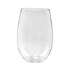 16 oz Clear Stemless Plastic Party Wine Glass 6ct.