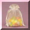 4" x 6" Ivory Organza Bag