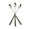6" Silver Long Cocktail Plastic Spoons 20ct.