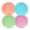Assorted Neon Colors Plastic 6" Salad/Dessert Plates, 40 count