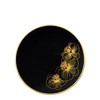 Black & Gold Orchid Floral 7 1/2" Plastic Salad Plates 10ct.