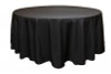Black 82" Round Polylined Tablecloths