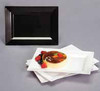 Black 9.5" Rectangle Plastic Salad Plates 10ct.