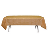 Gold Rectangular Plastic Tablecloths 54" x 108"