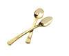 Golden Secrets 4" Tiny Gold Plastic Spoons, 24 count
