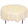 Ivory 84" Round Plastic Tablecloths