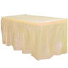 Ivory Plastic Rectangular Table Skirt 14ft.x29in