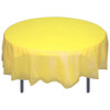 Light Yellow 84" Round Plastic Tablecloths Table Covers
