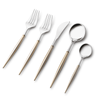 Noble Collection Two Tone Silver / Gold Handle Plastic Wedding Cutlery 40pcs.