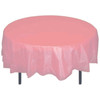 Pink 84" Round Plastic Tablecloths