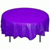 Purple 84" Round Plastic Tablecloths Table Covers