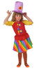 Rainbow Girl's Clown Halloween Costume