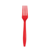Real Red Plastic Forks 24ct.