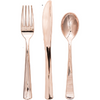 Rose Gold Plastic Cutlery Set - Teaspoons, Forks, Knives 24ct. LOOKS LIKE REAL! Rose Gold Plastic Cutlery Set - Teaspoons, Forks, Knives 24ct. LOOKS LIKE REAL!
