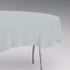 Silver Polylined Disposable Tablecloths 82" Round