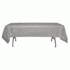 Silver Rectangular Plastic Tablecloths 54" x 108