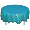 Turquoise 84" Round Plastic Tablecloths Table Covers