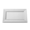White 11.5" Rectangle Plastic Luncheon Plates 10ct.