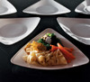 White Triangle Plastic 10" Dinner Plates 10ct.