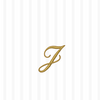White w/ Gold Monogram "J" Beverage Napkins 20ct.