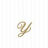 White w/ Gold Monogram "Y" Beverage Napkins 20ct.
