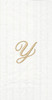 White w/ Gold Monogram "Y" Guest Towels 16ct.