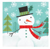 Winter Snowman Christmas Paper Beverage Napkins, 16 count