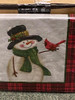 Christmas Snowman w/ Green Scarf & Red Cardinal Lunch Holiday Napkins 16ct.