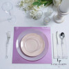 Lavender square 12" charger wedding