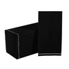 Black with Silver Stripe Guest Paper Napkins | 16 Napkins