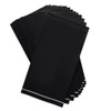 Black with Silver Stripe Guest Paper Napkins | 16 Napkins