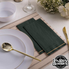 Emerald Green with Gold Stripe Guest Paper Dinner Napkins | 16 Napkins