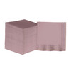 Mauve with Gold Stripe Paper Lunch Napkins | 20 Napkins
