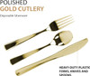 Gold Plastic Cutlery Set - Teaspoons, Forks, Knives 24ct. LOOKS LIKE REAL! Gold Plastic Cutlery Set - Teaspoons, Forks, Knives 24ct. LOOKS LIKE REAL!