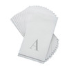 Disposable Paper Dinner Napkins with Silver Monogram "A" - 42 Count (3 Sets of 14)