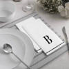 Disposable Paper Dinner Napkins with Black Monogram "B" - 42 Count (3 Sets of 14)