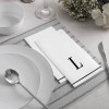 Disposable Paper Dinner Napkins with Black Monogram "L" - 42 Count (3 Sets of 14)