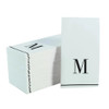 Disposable Paper Dinner Napkins with Black Monogram "M" - 42 Count (3 Sets of 14)