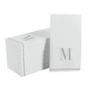 Disposable Paper Dinner Napkins with Silver Monogram "M" - 42 Count (3 Sets of 14)