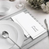 Disposable Paper Dinner Napkins with Silver Monogram "R" - 42 Count (3 Sets of 14)