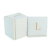 Disposable Paper Cocktail Napkins with Gold Monogram "L" - 48 Count (3 Sets of 16)
