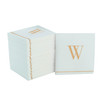 Disposable Paper Cocktail Napkins with Gold Monogram "W" - 48 Count (3 Sets of 16)