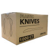 Case of Plastic - Disposable - Medium Weight - White - Knives | 1000 ct.