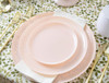 Pink Edge 10.6" Plastic Banquet Party Plates 10ct.