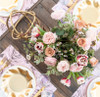 Blush Blossoms Rectangle 12.5 x 18.5 Inch Durable Heavyweight Paper Placemat - Pack of 24