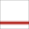 Elegant Red Stripe Disposable Airlaid Buffet / Cocktail Napkins - Pack of 20